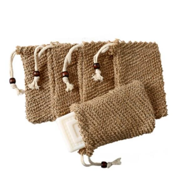 Hemp Burlap Soap Saver Bags with Drawstring by Kona Kift for Small Party Favor Gift Bags Hemp