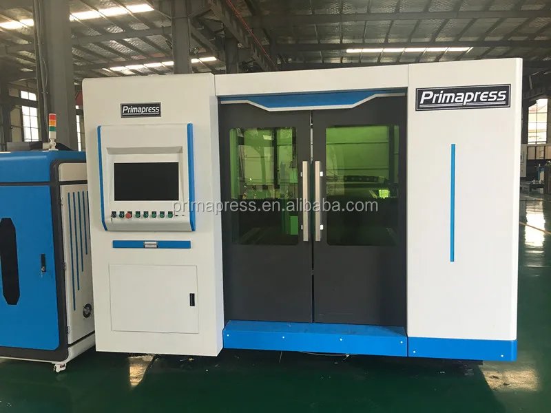 500W 1000W 1500W 2000W 4000W 6000W closed cnc fiber laser cutting machine with exchange table and cover