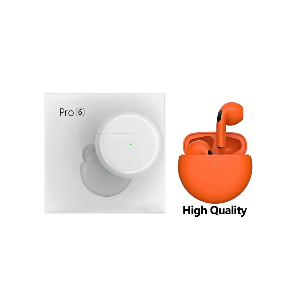 Free Shipping Pro6 waterproof earphones earbud & in-ear headphones wireless earbuds Hi-fi audio Headsets Sport audifonos