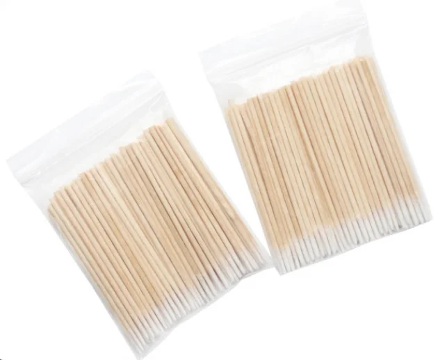 100 PCS/ Wooden Cotton Swab For Permanent Makeup And Lash Extension