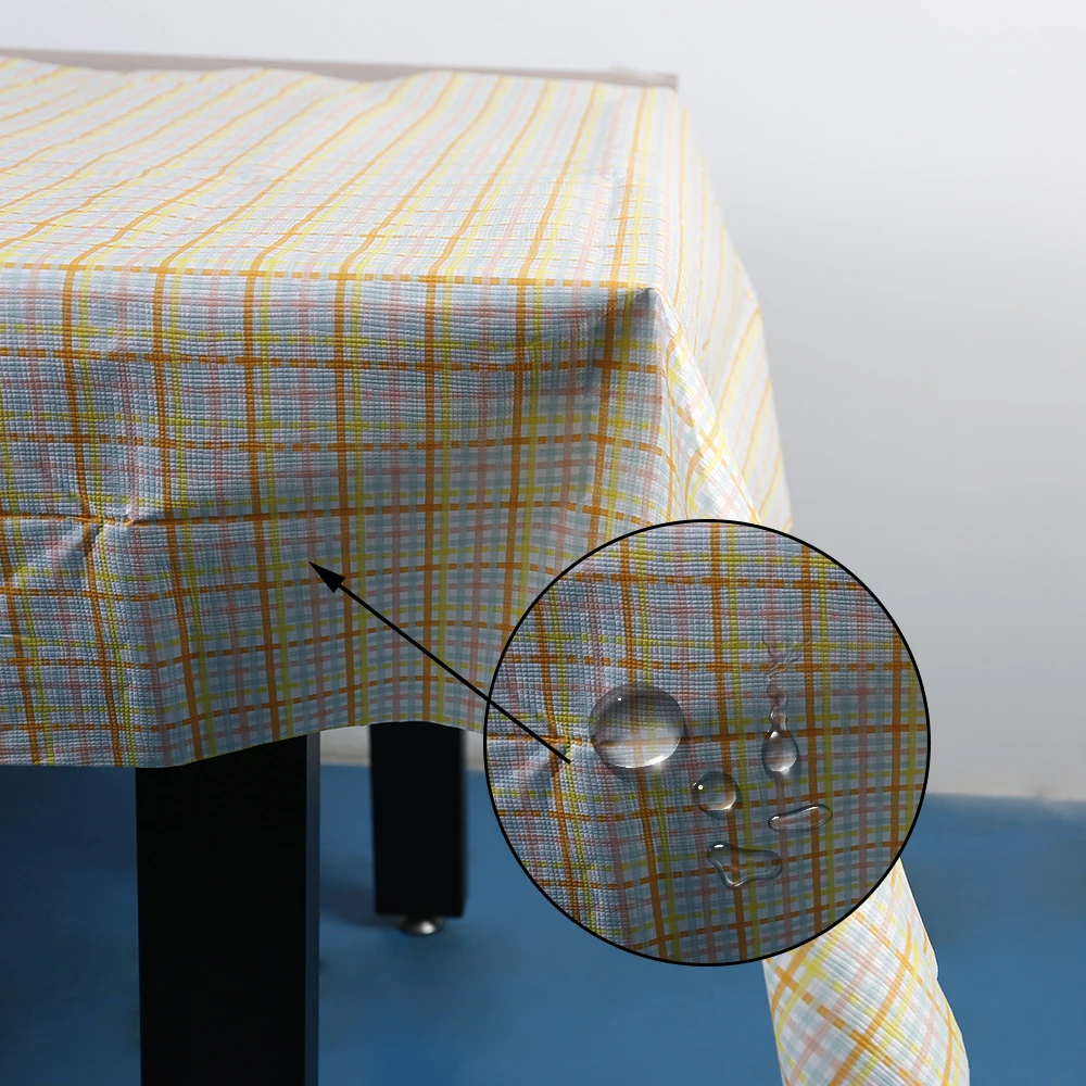 Custom Printed Cotton paper Table Cloth Disposable Wedding Table Cloth Colorful Printed Paper cover