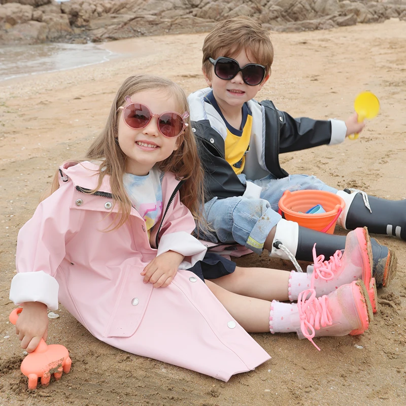 Rainfreem Cartoon Animal Style Waterproof Kids Raincoat For Children Rain Coat Rainwear Student Poncho Drop Shipping