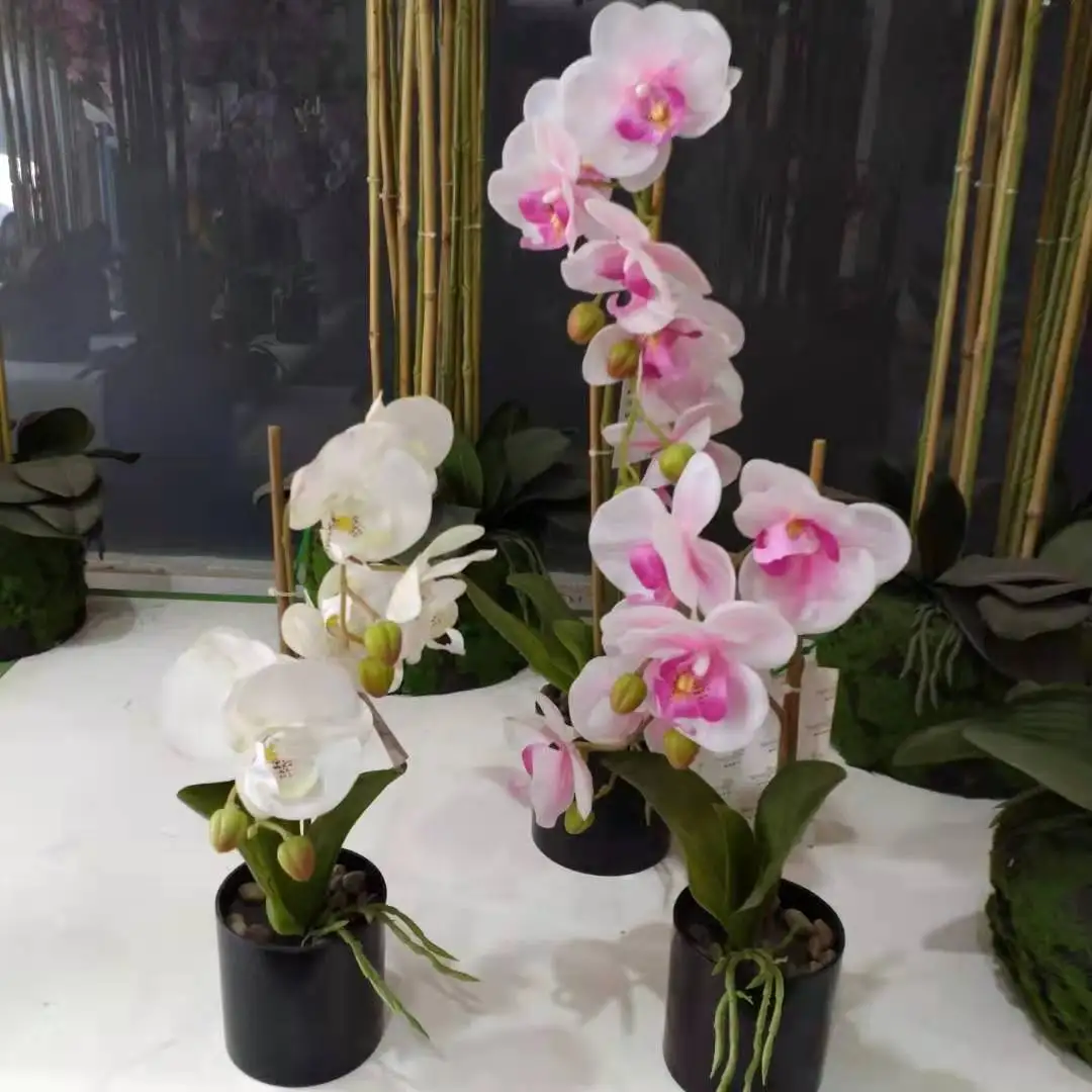 China cheap plastic artificial butterfly orchid flower centerpiece flower