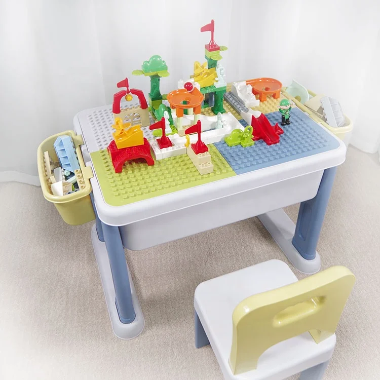 2022 Newly Designed Building Blocks Plastic Storage Table for Game Kids