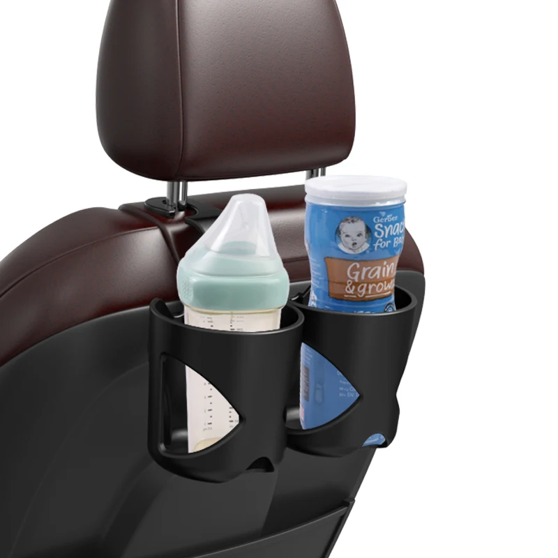 Car Headrest Backseat Organizer with Cup Holder 2 in 1 Car Seat Organizer with Headrest Hooks