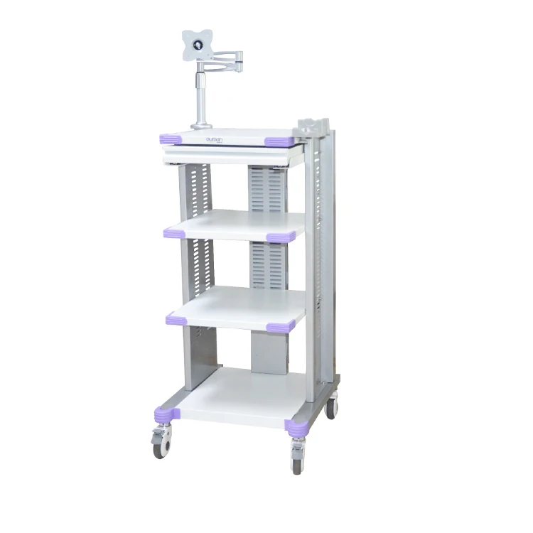 
Simple ABS Beauty Body Hospital Trolley Metal Endoscope Trolley Cart 