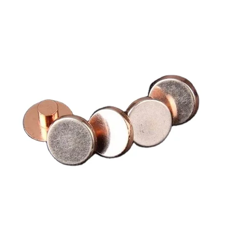 Electrical AgSnO2 silver copper composite contact rivet for relay switch