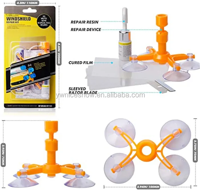 DIY Auto Windscreen Repair Kit Resin Professional Windscreen Glass Crack Repairing Kit Manufacturers