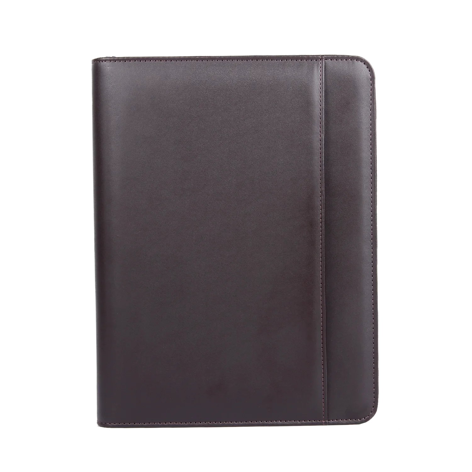 Multifunctional PU Leather  Portfolio Padfoilo with Zippered Closure A5 Writing Pad Organizer Interior Pocket for Phone Tablet