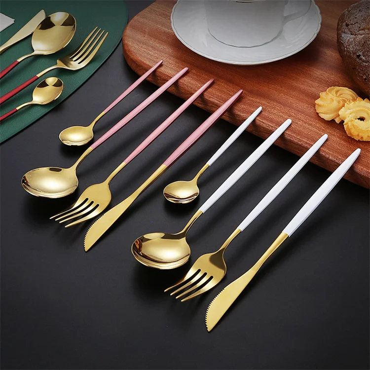 European Stainless Steel Tableware Set Knife Fork Spoon Western Cutlery Set
