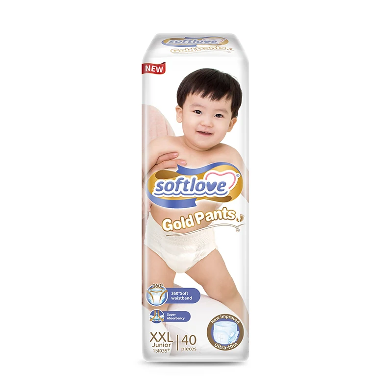 Softlove Best Diaper Brands XXL 40 Ultra Thin Pants Diaper Easy Tape Disposable Baby Pants Diapers