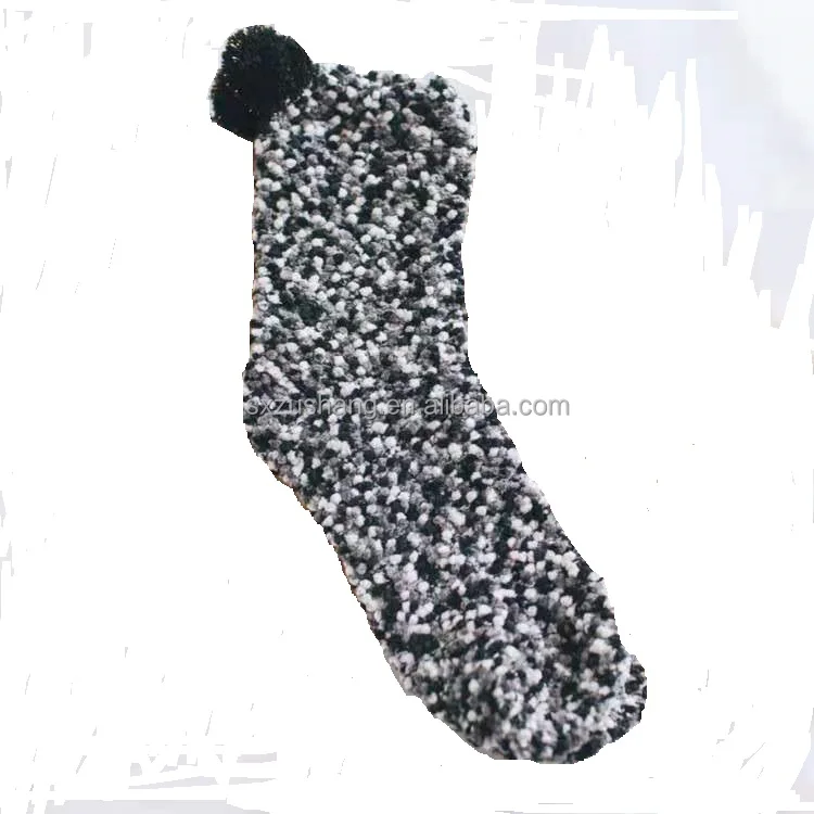 4 Pairs Women Soft Slipper Socks Non Slip Warm NEP Yarns Fluffy Socks