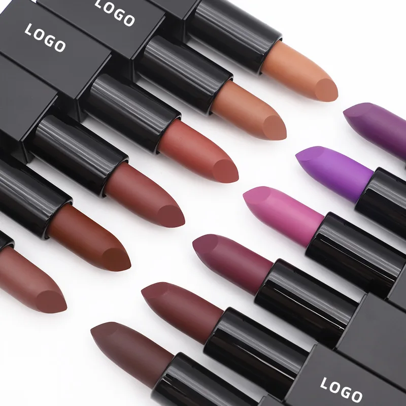 24 Hours Long Lasting Lip Makeup Custom Lipsticks Private Label Wholesale Nude Matte Lipstick Waterproof