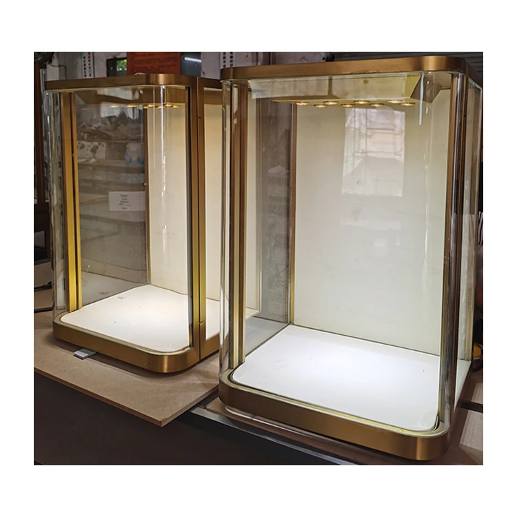 Custom High-End Jewelry Wall Display Cabinet Jewelry Store Metal Display furniture Glass Showcase Factory