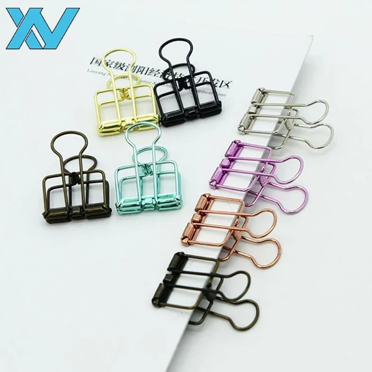 Metal wire colorful long tail folding clip binder clip office stationery 32mm
