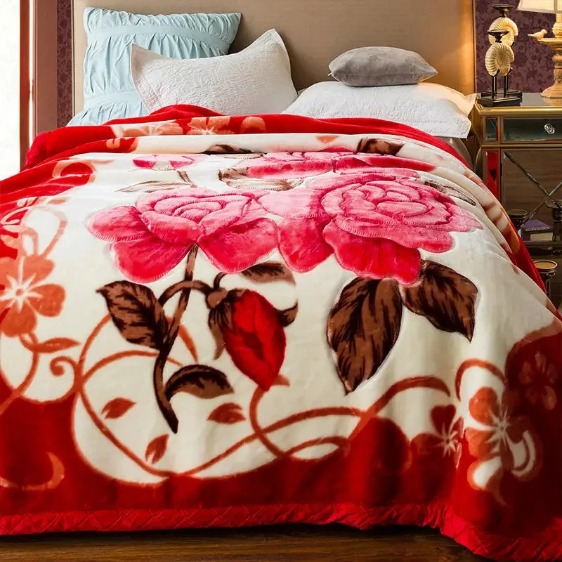 Двойное толстое утяжеленное одеяло из полиэстера