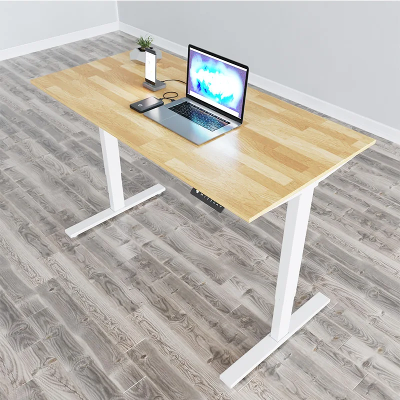 Nate Ergonomic motorized easy to installation 3 stage modern stainless steel electric height adjustable desk