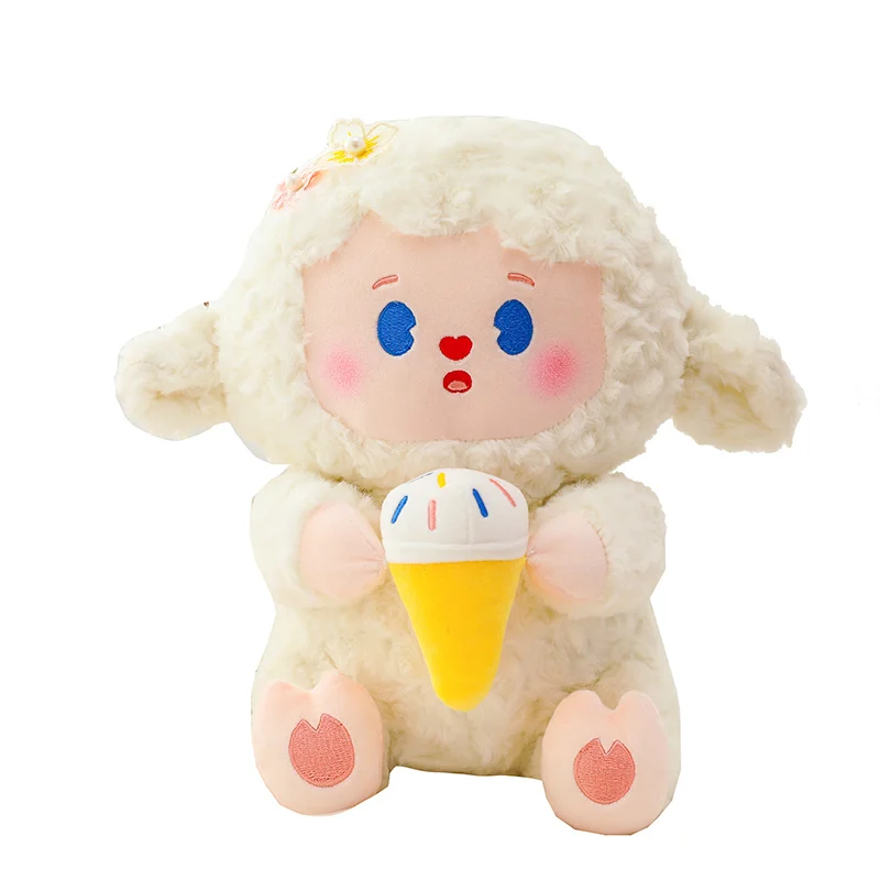 Direct Sales Cartoon Ice Cream Little Plush Little Sheep Doll Sleeping Comfy Plush Toys