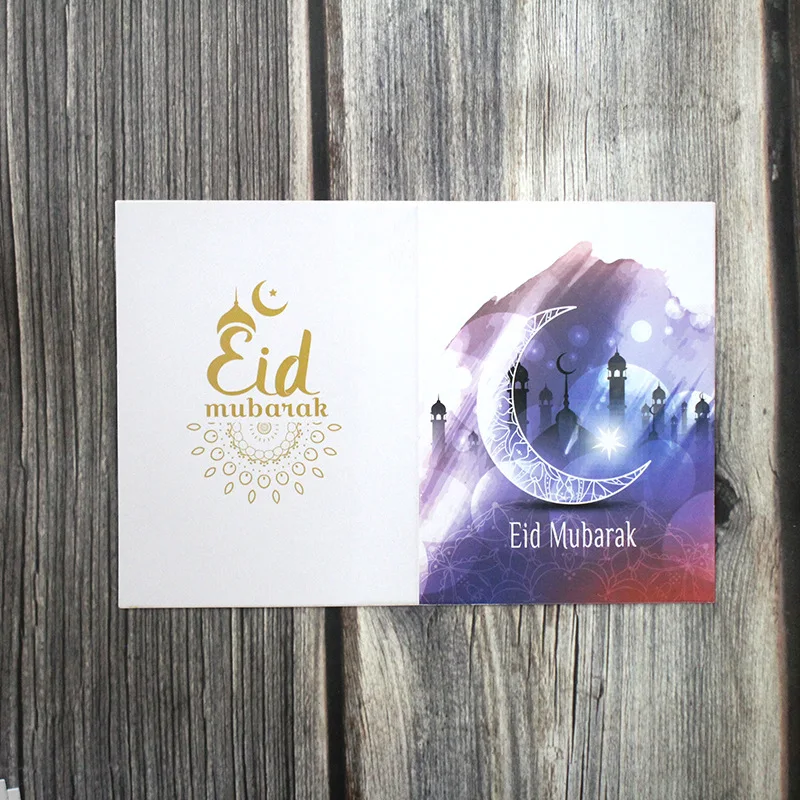 Spot EID MUBARAK greeting card star moon blessing card RAMADAN holiday gift card