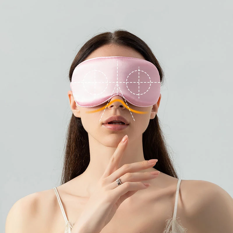 Luxury imitation silk contour sleep mask eyelash extension contour 3d satin silk eye mask