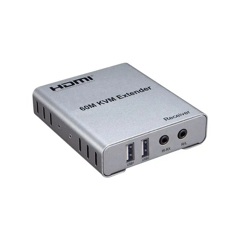 HD MI удлинитель KVM audio 60m 1080p @ 60 Гц расширитель через Cat5/6 приемник передатчика с ИК-управлением