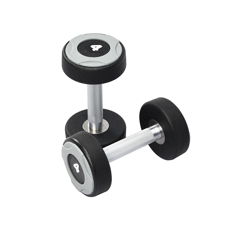 2019 Cheap Commercial Fitness Dumbbell Set China Wholesale Round Pu Gym Dumbbell For Sale