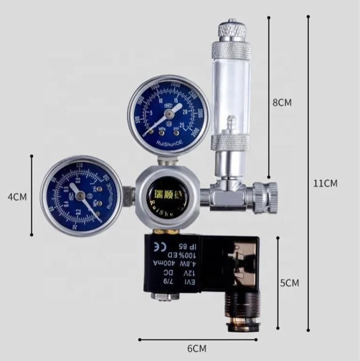 Electromagnetic Pressure Reducing Table Carbon Dioxide Cylinder  Pressure Reducing Valve Aquarium co2 Regulator Co2 Aquarium