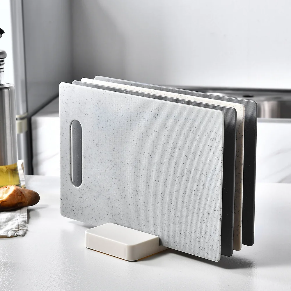 Многофункциональный набор из 4 разделочных досок кухонные аксессуары пластиковые Разделочные доски для еды с подставкой кухни