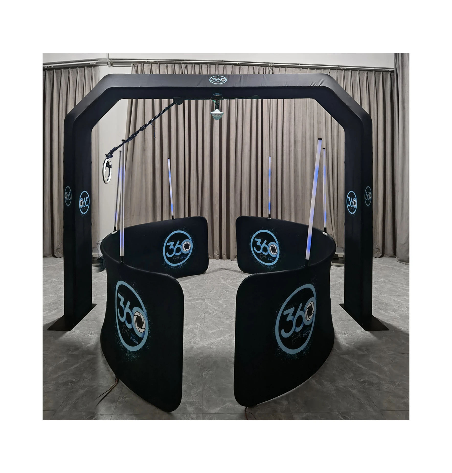 Selfie Machine Kiosk Video Booth 360 Photo Booth 32 Diamond With Led Fill Light 360 Photo Booth Red Carpet