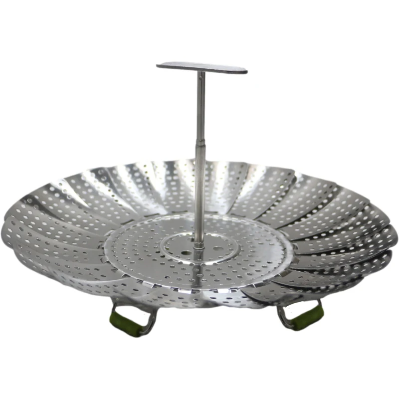 Multi-functional stainless steel telescopic folding steamer universal steamer steamed bread stand household kitchen utensils