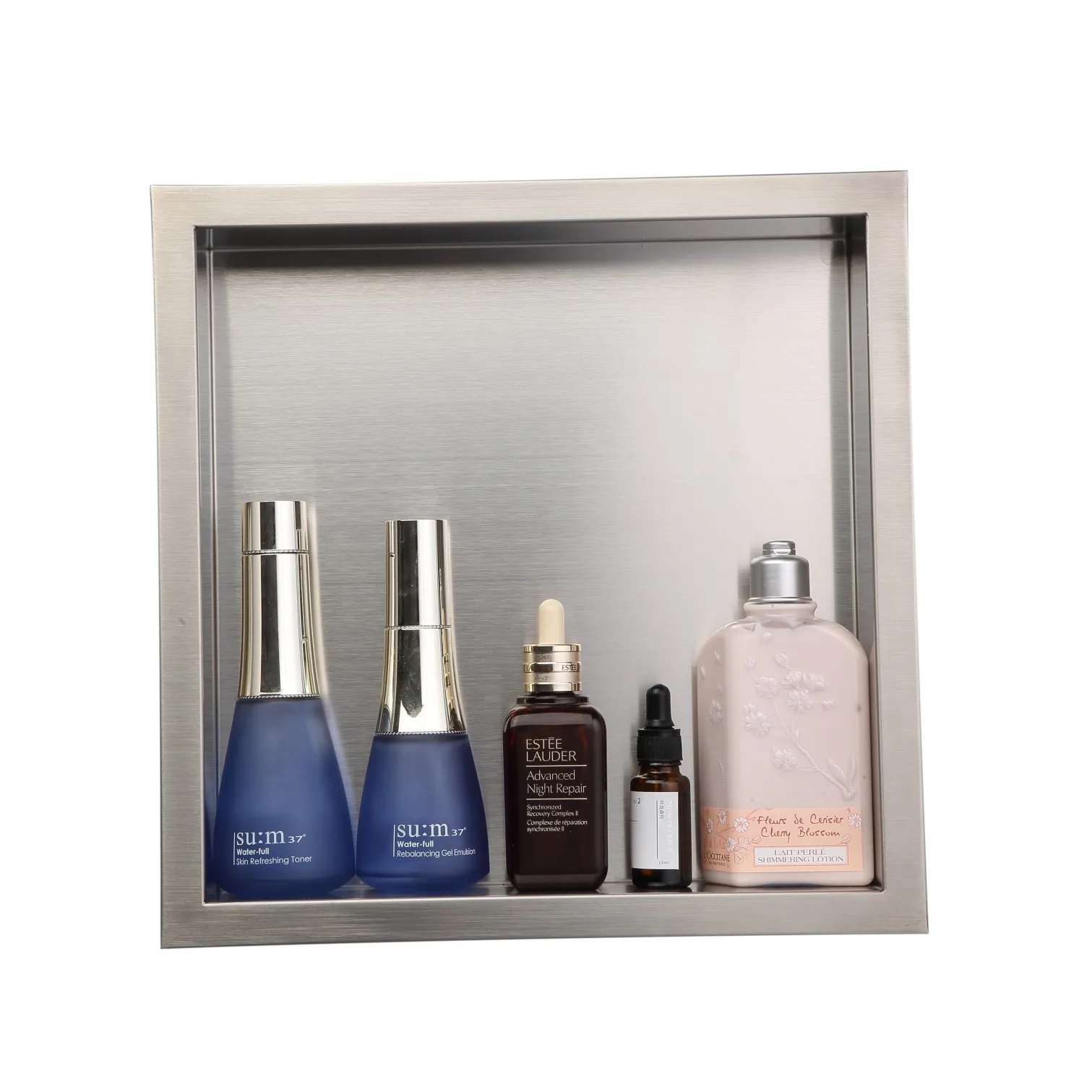 Brushed Stainless Steel Shower Niche Recessed for Bathroom