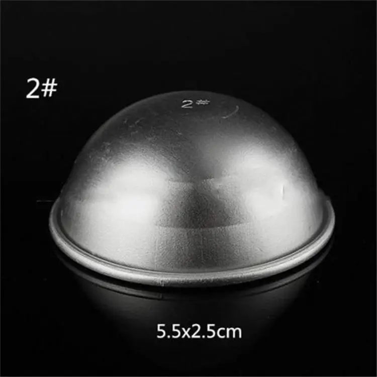 66 H166 3 Sizes DIY Soap Salt Bath Bomb Creative Design Moulds Baking Decoration Tools Aluminium Alloy 3D Cake Ball Mold