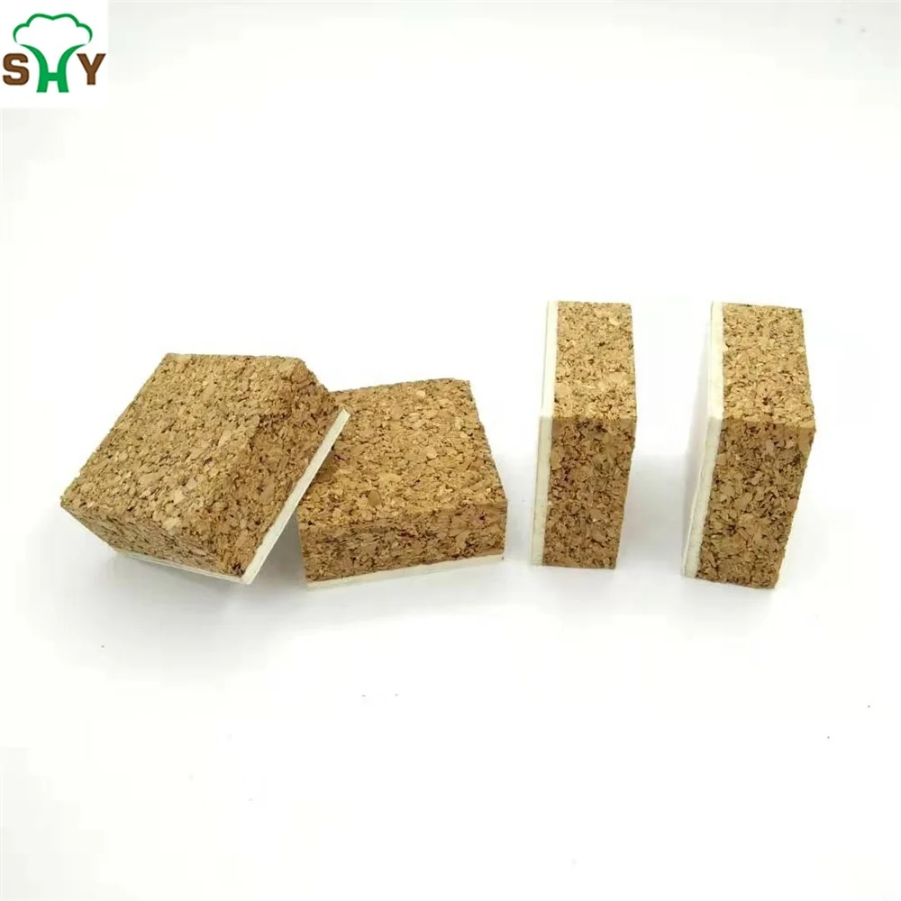35*35*14+2MM Square Self-adhesive Protection Spacers Glass Protection Foam Separato Cork Pads For Glass