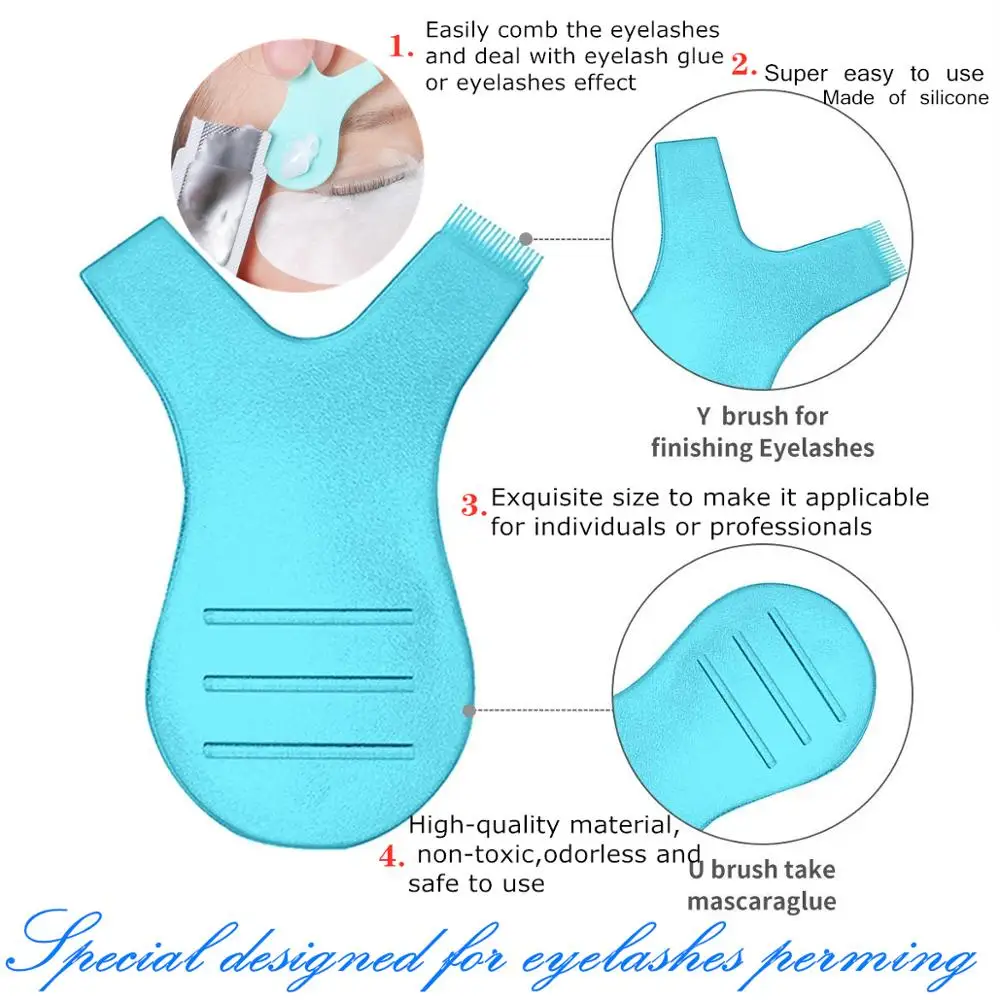 
Plastic Silicon Gel Private Label Y Shape Eyelash Brush For Lash Lamination Tool 