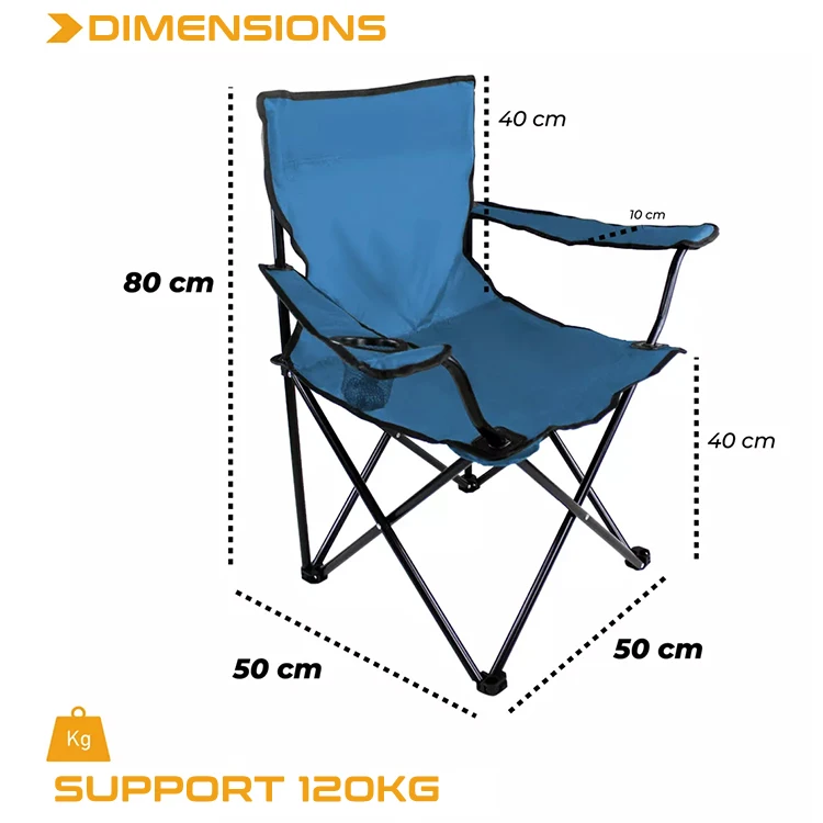 Factory Customized Folding Outdoor Portable Camping Beach Chairs in Stocks