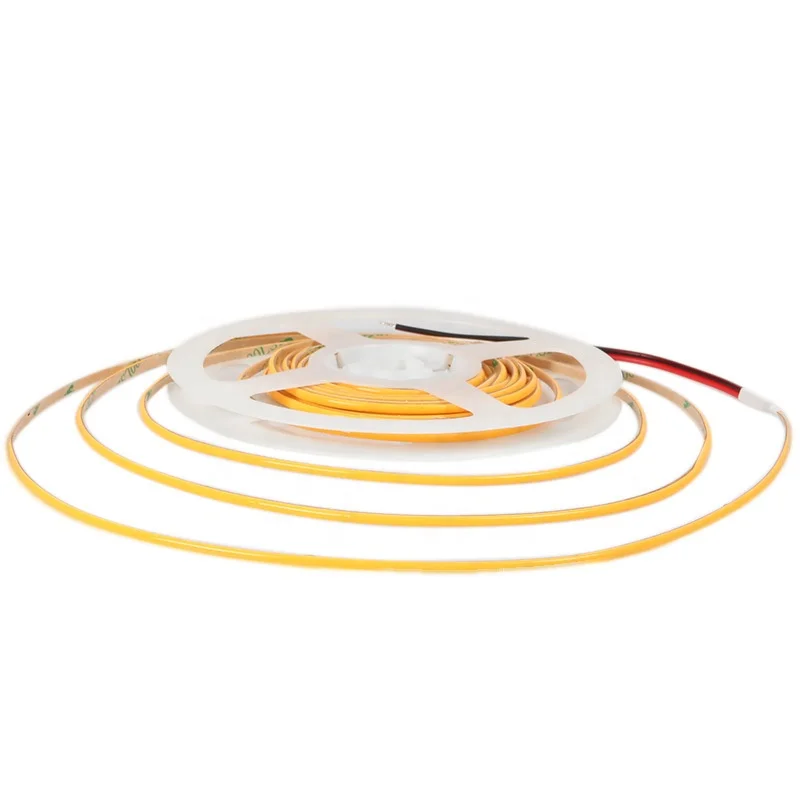 Ultra thin Silicone 2.7mm 480leds remote control Led COB strip Light with neon light design