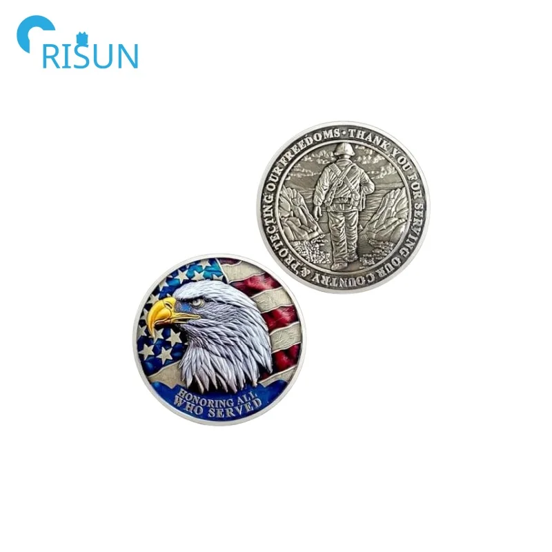 Factory Manufacture American Bald Eagle Challenge Coin Custom Souvenir Commemorative Eagle Scout Coin