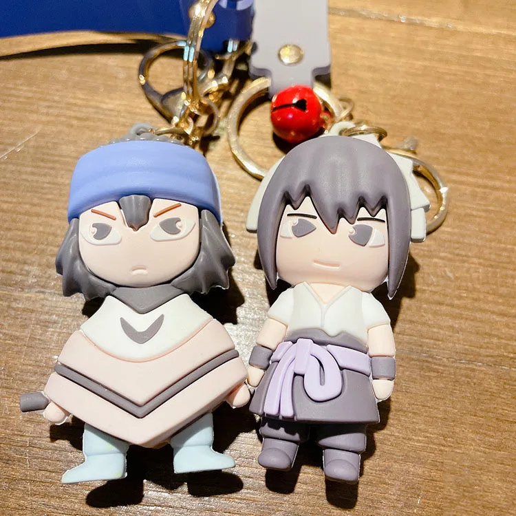 Wholesale Personalized Cute Key Holder Gift Bag Accessory Keyring Anime PVC Cartoon Epoxy Naruto Keychain