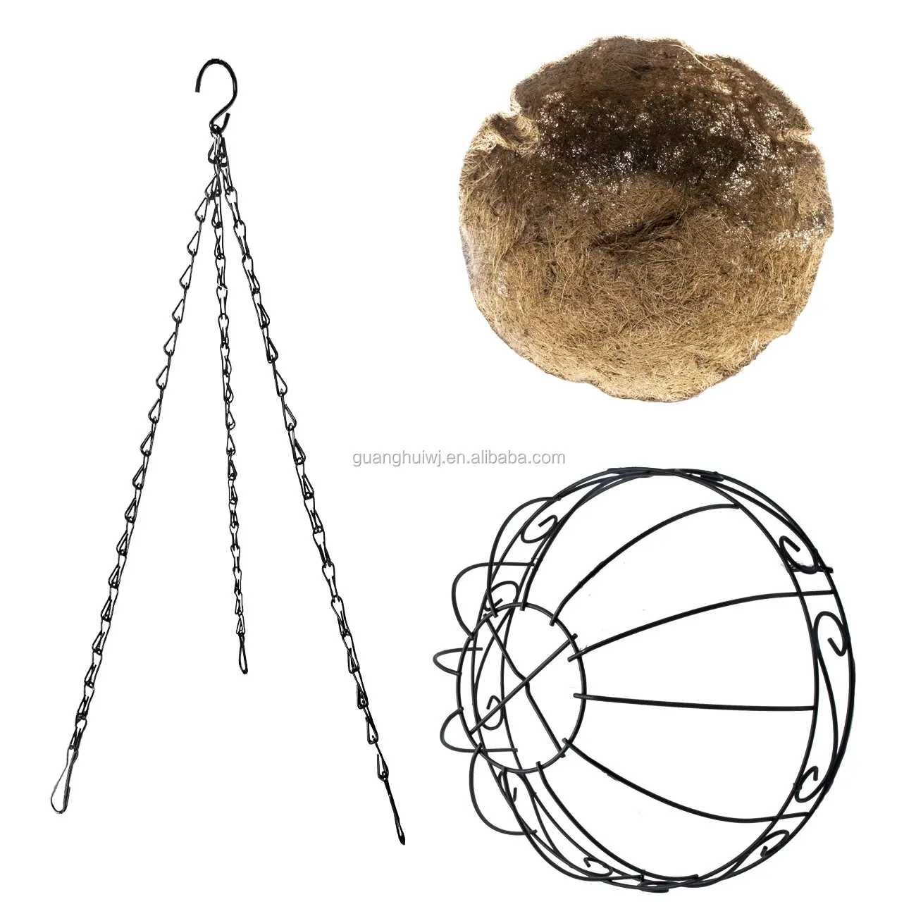 Coir hanging basket for garden