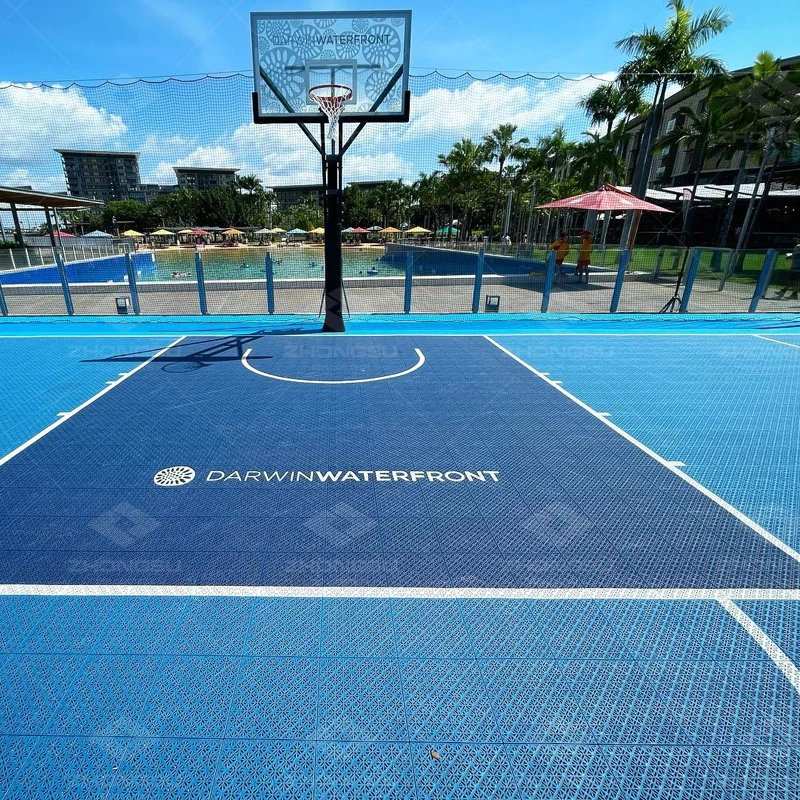 Basketball Court and Pickleball Sports Flooring Interlocking Outdoor Sport Tiles