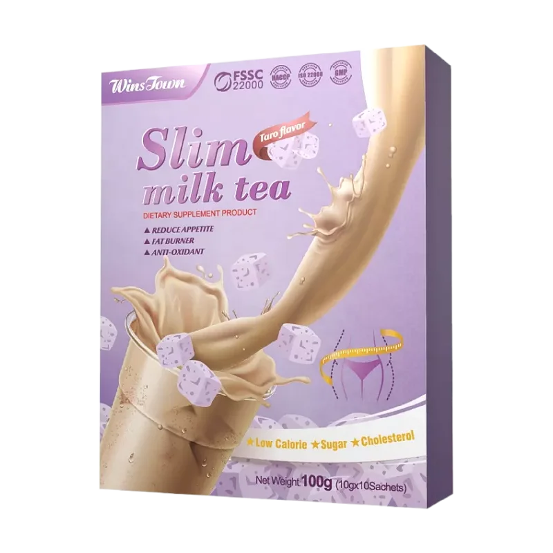 fat slow milk tea weight loss control Customize logo supplement slimming Instant powder slim milk