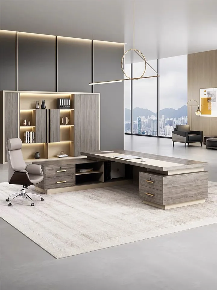 Customized desk luxury style corner shape manager executive office desk (SZ-OD709)