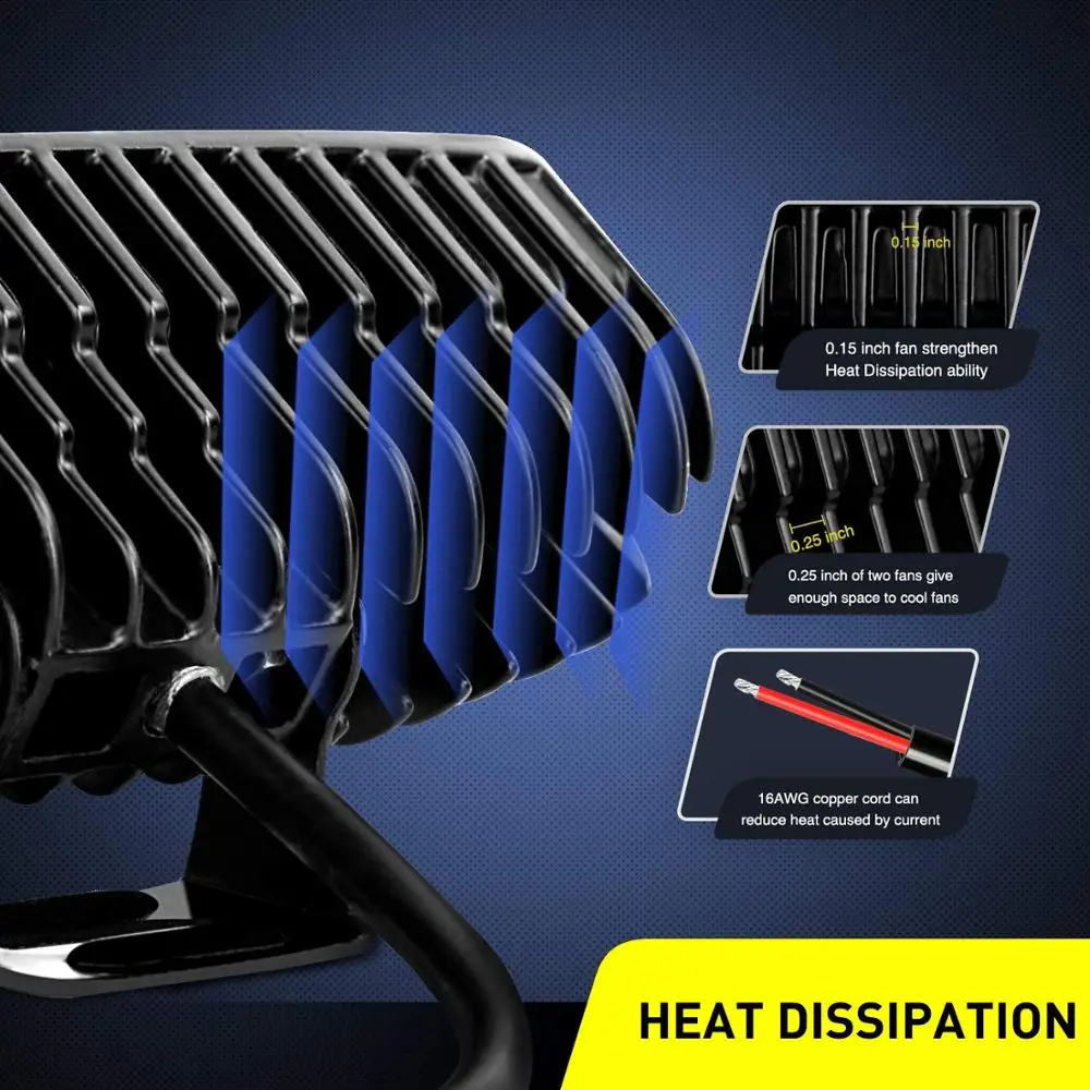 IP65 Waterproof 12V 24V Input 6.3 Inch 1000LM 18W LED Work Lights for Car Truck Pickup Bumper