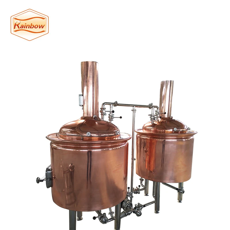 Turnkey brewery equipment red copper 250l brewhouse system