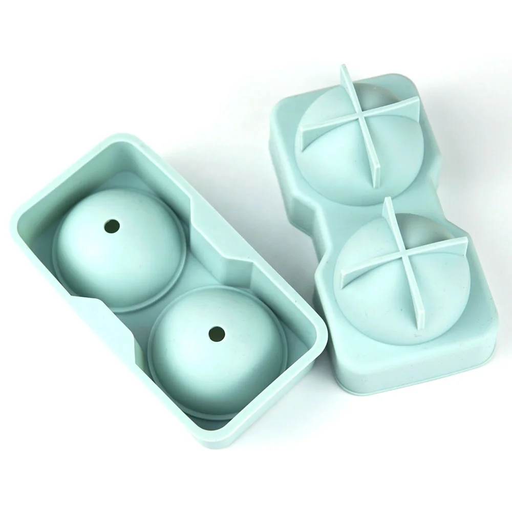 Silicone Ice Ball Maker with Lid Round Ice Cube Molds Reusable Ice Cube Trays for Whiskey