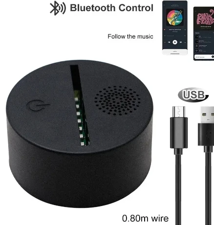 RGB LED Lamp Base for 3D Led Night Light ABS Acrylic Black 3D LED Lamp Night Light Touch plastic wooden Base