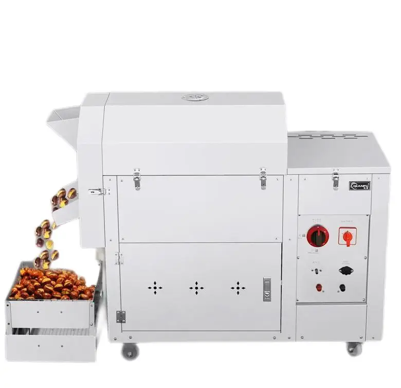 Gas electric 220v 12v two kinds of heating methods chestnut roasting machine commercial roaster peanut machine factory price