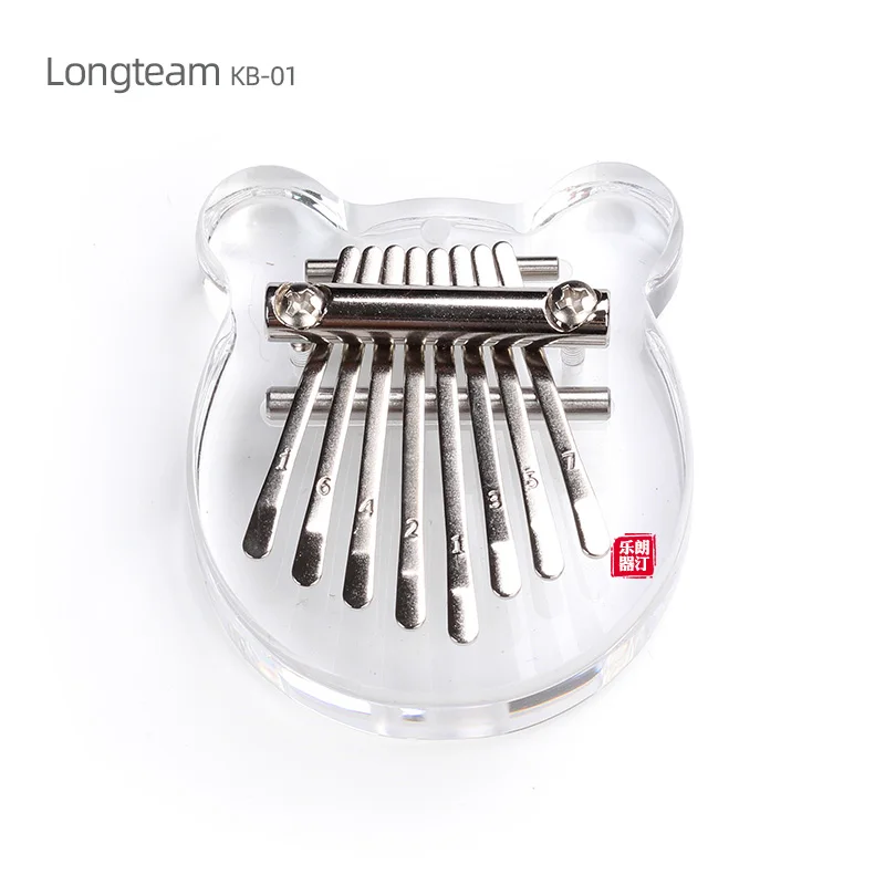 8 keys mini kalimba protable wooden musical instruments gift trasparent crystal kalimba toy thumb piano
