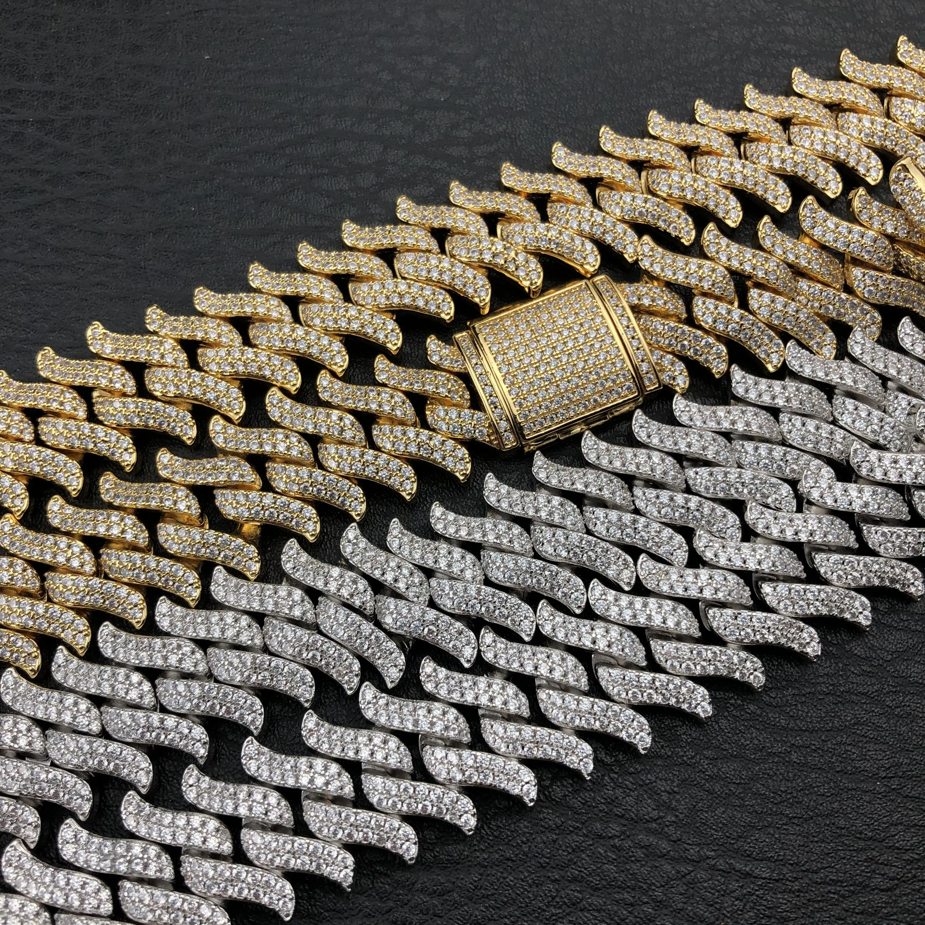 YSS Jewelry wholesale 15mm Spiked Diamond Cuban Chain