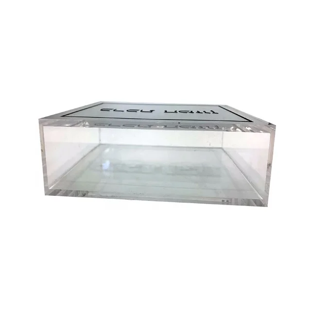 DIY Yageli  Lucite Besamim rectangular uncovered acrylic storage box that can be customized with low price and low MOQ
